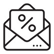email marketing line icon