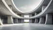 © images.AI - 3D render of abstract futuristic modern architecture with an empty concrete floor