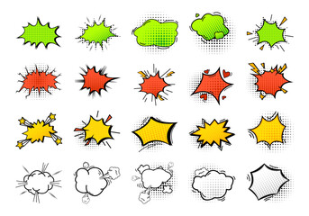 Wall Mural - Comic Effect Shape Element Set