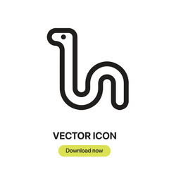 Fototapete - Snake icon vector. Linear-style sign for mobile concept and web design. Snake symbol illustration. Pixel vector graphics - Vector.	
