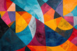 Farbenfrohe Abstrakte Geometrie aus bunten Formen und dynamischen Mustern