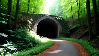 Wall Mural - Tunnel-in-the-forest