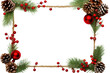 PNG Christmas frame, transparent background