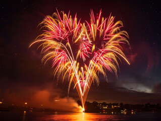 heart shaped firework