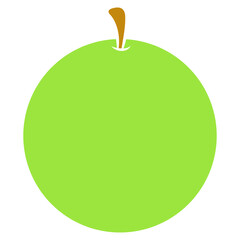 Sticker - melon fruit icon illustration