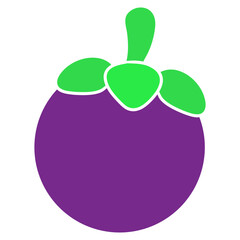 Poster - mangosteen icon illustration