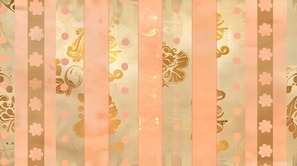  Pink and Gold, Peach Digital Paper, Blush and Gold Scrapbook Paper seamless