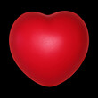A red heart isolated on a black background for valentine's day