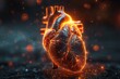 © Larisa AI - Digital interpretation of a human heart, emanating a red, pulsating glow