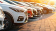 © BritCats Studio - Row of pre owned cars gleaming in the dealership lot   highlighting the quality and diversity of the used vehicle offerings