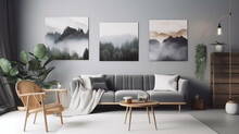Modern Contemporary Living Room With Sofa And Paintings On The Wall Sophisticated And Modern Look Interior Design Room