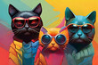 Cats with glasses
