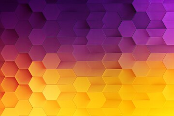 Wall Mural - Violet and yellow gradient background with a hexagon pattern in a vector illustration