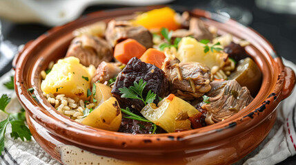 Cozido à Portuguesa Traditional Portuguese Dish, A Boiled Meat and Vegetable