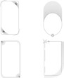 Flat design minimalist linear frame set