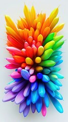 Sticker - colorful abstract 3D wallpaper background design concept