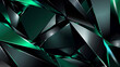 Shimmering emerald on black, with angular shapes, makes for bold lifestyle graphics.