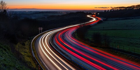 high speed concept, gradient river and sky, speed lines