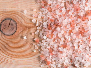 Wall Mural - Himalayan pink salt in crystals