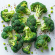 Green broccoli pattern food.