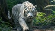 The majestic White Tiger, Bai Hu, a symbol of the West and the element of metal, strides with silent grace across the celestial realms. Its fur, a radiant white that gleams under the sun