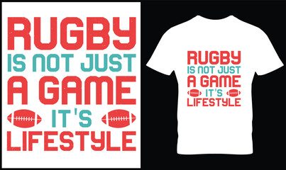 Wall Mural - Rugby t-shirt design vector.