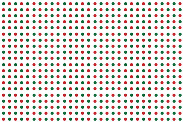 Wall Mural - Red green polka dots pattern seamless. Christmas background