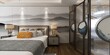 3d render of luxury home interior living room