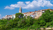 Panoramic view to the village Vrbnik on the island Krk in Croatia