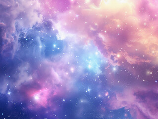 Wall Mural - Pink Nebula in Cosmos
