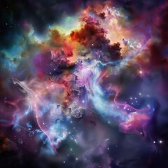 Wall Mural - Fantastic image of space and starry sky
