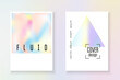 Minimalist Presentation. Rainbow Background. Pastel Screen. Chrome Concept. Pink 1980 Label. Hologram Mesh. Isolated Metal Template. Blue Minimalist Presentation