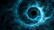 Blue Nebulous Vortex in Deep Space