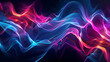 Vibrant Abstract Light Waves on Dark Background