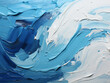 Abstract blue and white paint strokes texture
