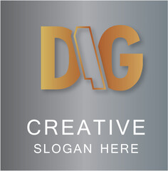 Wall Mural - DAG Three Letter Logo Creative	