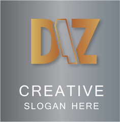 Wall Mural - DAZ Three Letter Logo Creative	