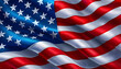 American wave flag background for national holidays and events such as flag day, veterans day, and independence day.