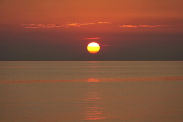 Wall Mural - Sonnenuntergang bei Umag in Istrien