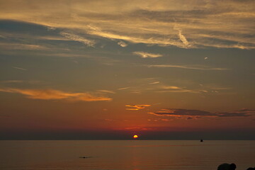 Sticker - Sonnenuntergang am Meer