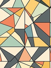 Wall Mural - Minimalist geometric pattern