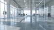 Fuzzy view of an empty and brightly lit contemporary office interior 03