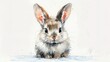 Whimsical Watercolor Nursery Art with Playful Baby Animals Generative AI