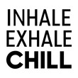 weed and marihuana text design in hale exhale chill
