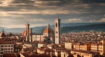 Wall Mural - Aerial view of Florence.