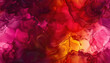 rich  bordeaux red and yellow abstract alcohol ink design with fluid art textures