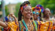 Happy african american people celebrating Juneteenth and african liberation day. Juneteenth freedom day celebration. Black History Month. Generative ai