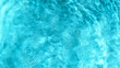 Freeze motion of splashing water surface on light blue background
