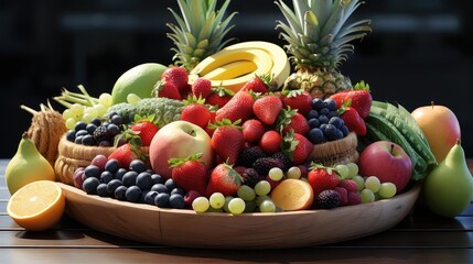 Sticker - assorted and mixed fruits UHD Wallpaper