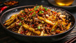Authentic spicy chinese stir-fried dish